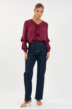 Load image into Gallery viewer, Marla Frilled Cupro Top