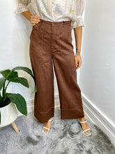 Load image into Gallery viewer, Gabriella Lace Trim Linen Pant