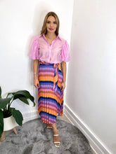 Load image into Gallery viewer, Sunset Dream Pleated Midi Skirt