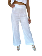 Load image into Gallery viewer, Harlow Linen Pants - WHITE
