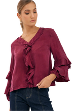 Load image into Gallery viewer, Marla Frilled Cupro Top