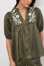 Load image into Gallery viewer, Palmer Embroidered Boho Top - White