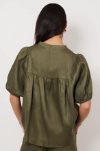 Load image into Gallery viewer, Palmer Embroidered Boho Top - Khaki