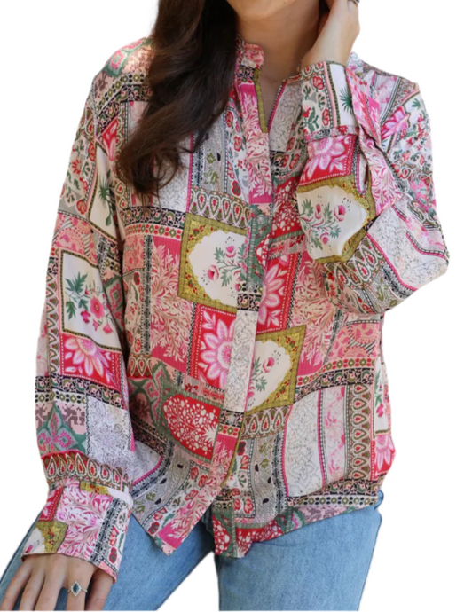 Rosey Patchwork Shirt