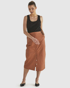 Airborne Leather Skirt