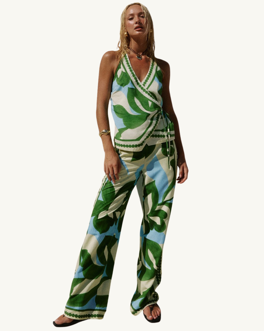 Amoree Wide Leg Palazzo Pants