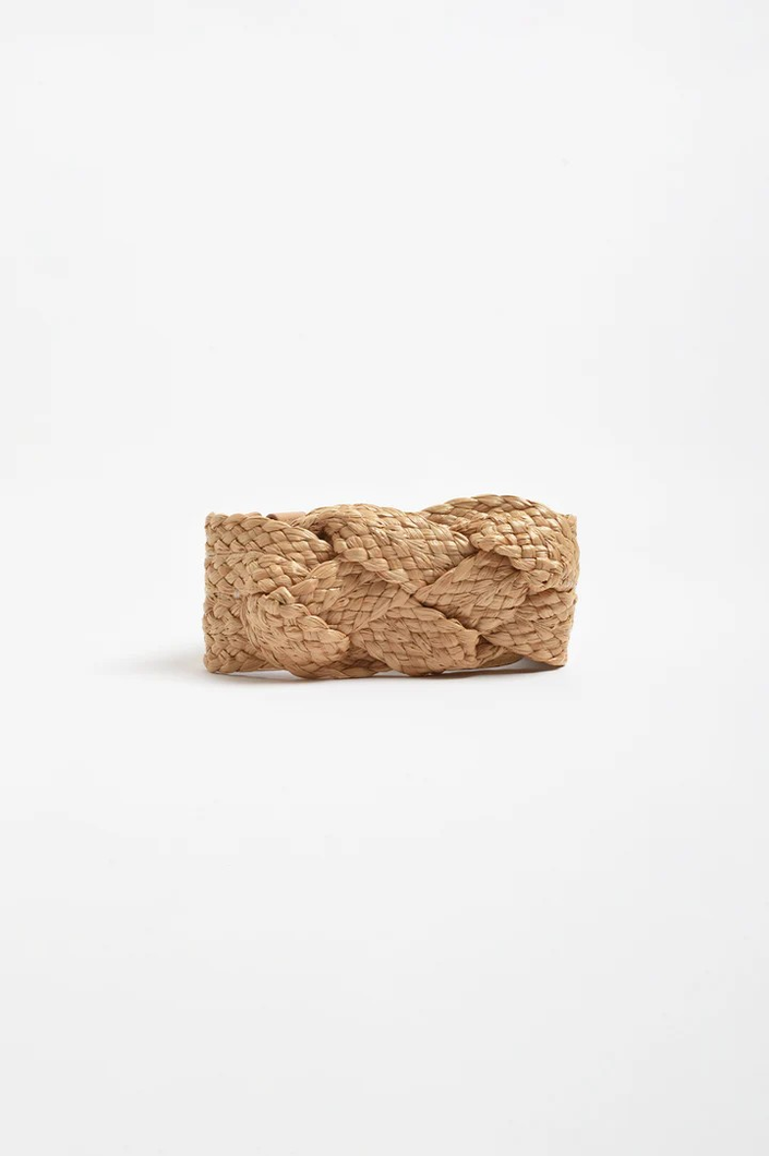 Knot Front Weave Stretch Belt