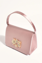 Load image into Gallery viewer, Adorne Charlotte Jewelled Satin Clutch