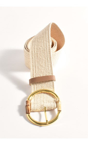 Oval Metal Bamboo Buckle Belt