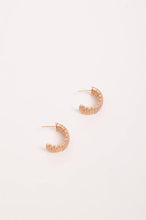 Load image into Gallery viewer, Mini Diamante Rows Hoops