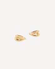 Load image into Gallery viewer, Oval Braid Detail Double Hoops