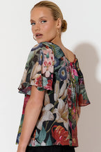 Load image into Gallery viewer, Adorne Theo Flutter Sleeve Top - Floral