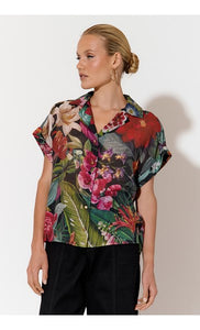 Adorne Miley Short Sleeve Shirt - Floral