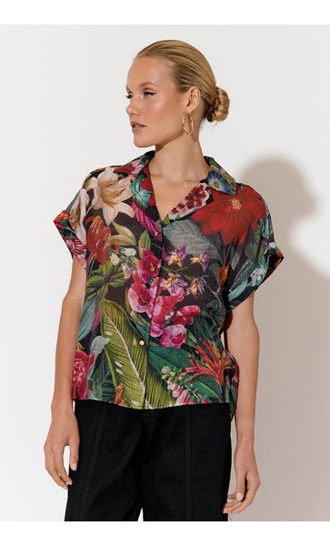 Adorne Miley Short Sleeve Shirt - Floral