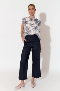 Adorne Yara Top - Toile Print