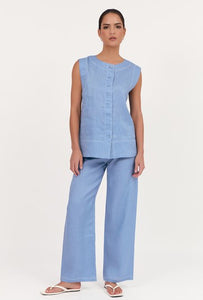 Chandler Drawstring Linen Pant