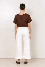 Load image into Gallery viewer, Adele Wide Leg Cropped Jean - White