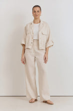 Load image into Gallery viewer, Arlie Front Pocket Linen Top - Stone