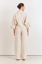 Load image into Gallery viewer, Arlie Front Pocket Linen Top - Stone