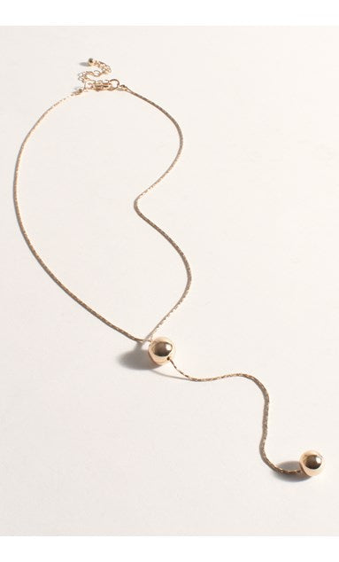 Adorne Metal Ball Drop Necklace