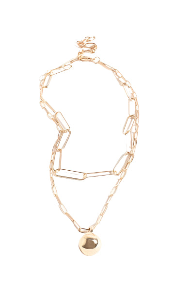 Layered Ball Drop Necklace
