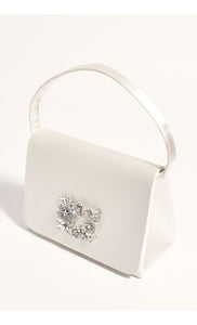 Adorne Charlotte Jewelled Satin Clutch