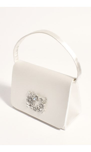 Adorne Charlotte Jewelled Satin Clutch