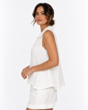 Load image into Gallery viewer, Tanner Pleated Top - White