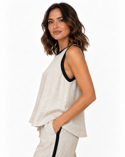 Load image into Gallery viewer, Amira Linen Sleeveless Top - Natural