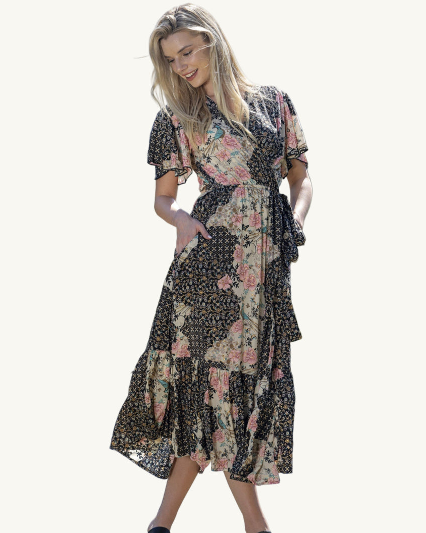 Amirah Frill Wrap Dress