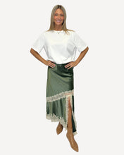 Load image into Gallery viewer, Amour Lace Satin Skirt