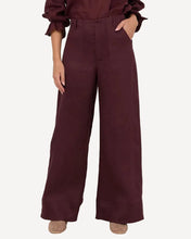 Load image into Gallery viewer, Avalon Wide Leg Linen Pant - Plum