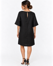 Load image into Gallery viewer, Clara Linen Short Dress - Black