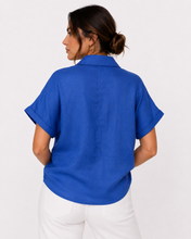Load image into Gallery viewer, Baker Linen Shirt - Cobalt