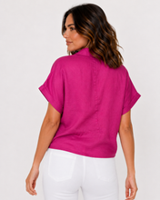 Load image into Gallery viewer, Baker Linen Shirt - Fuchsia