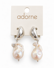 Load image into Gallery viewer, Baroque Pearl Drop Hinged Earrings