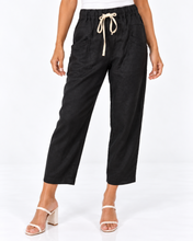 Load image into Gallery viewer, Luxe Linen Pants - Black