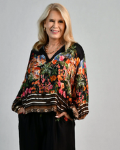 Load image into Gallery viewer, Madam Silk Top - Riviera Eclipse