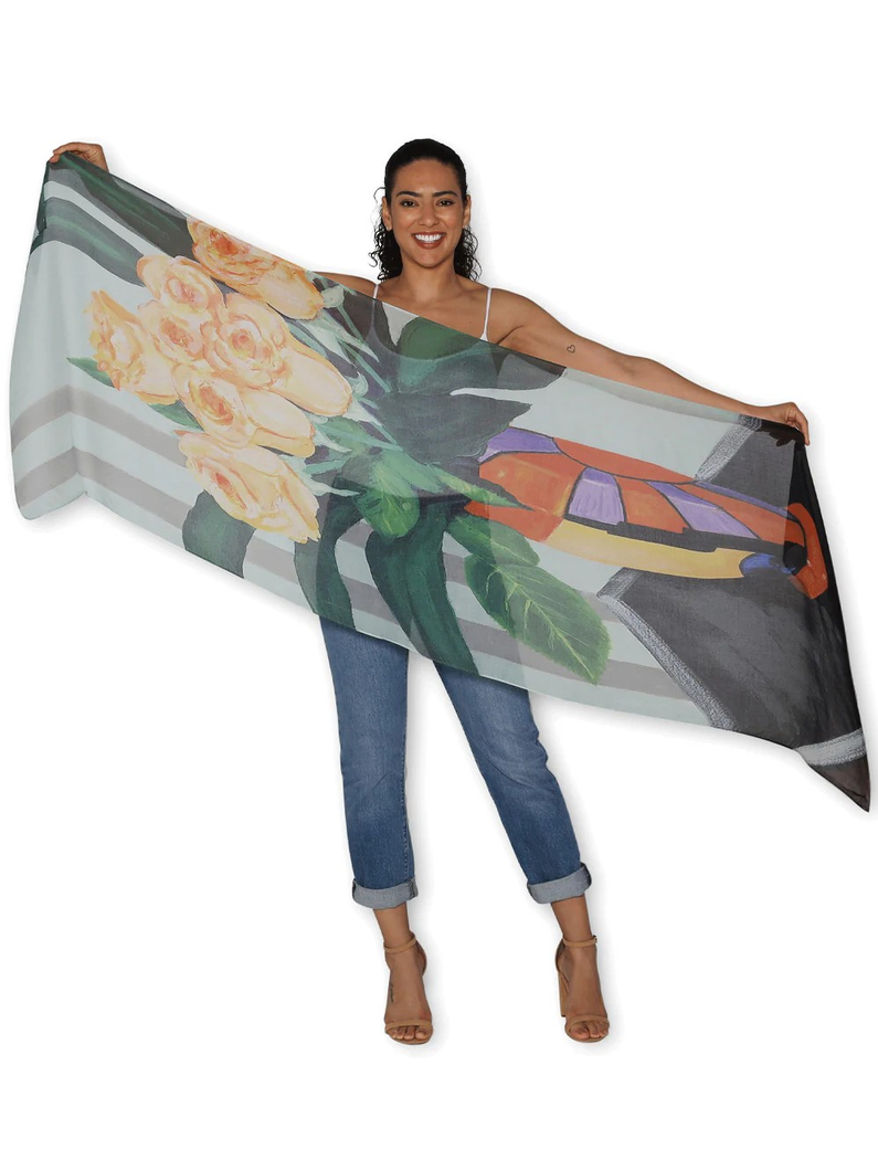 The Artists Label Scarf - Clarice Cliff Vase
