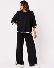 Load image into Gallery viewer, Cail Knit Set - Black/Cream