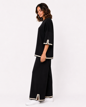 Load image into Gallery viewer, Cail Knit Set - Black/Cream