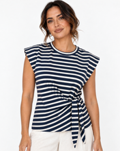 Load image into Gallery viewer, Mariniere Tie Front Top