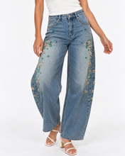 Load image into Gallery viewer, Bejewelled Barrel Jeans