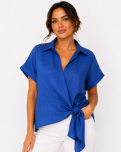 Load image into Gallery viewer, Baker Linen Shirt - Cobalt