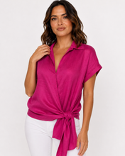 Load image into Gallery viewer, Baker Linen Shirt - Fuchsia