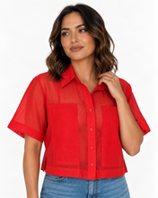 Load image into Gallery viewer, Sheer Goodness Shirt - Poppy Red