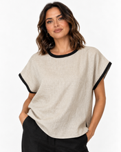 Load image into Gallery viewer, Marlie Linen Top - Natural