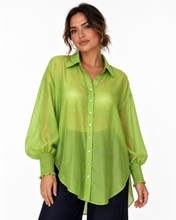 Load image into Gallery viewer, Verde Sheer Blouse