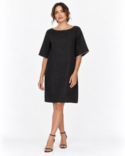 Load image into Gallery viewer, Clara Linen Short Dress - Black