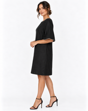 Load image into Gallery viewer, Clara Linen Short Dress - Black